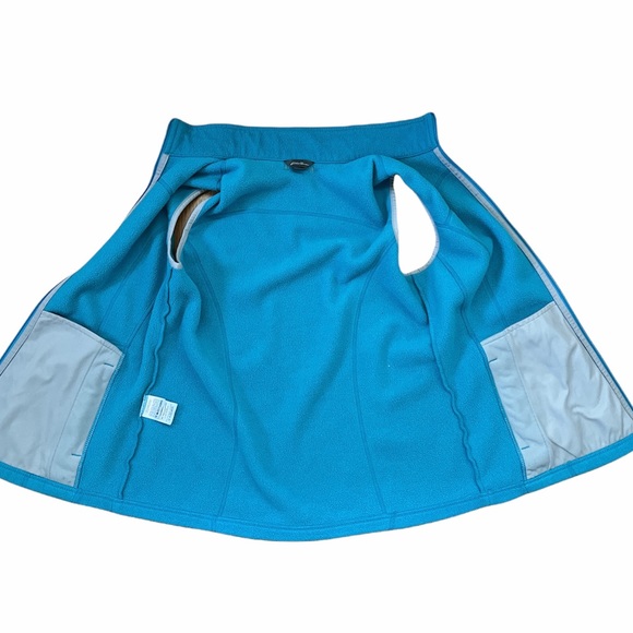 Women’s Eddie Bauer Fleece Bahama Blue Zip Vest, Size Large, Like New Condition - Picture 4 of 7